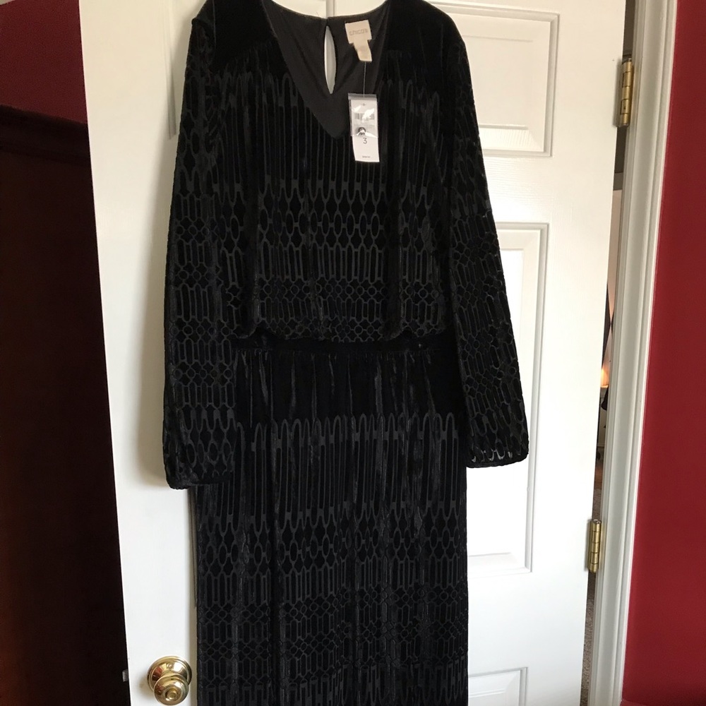 Soft Velvet Black Maxi Dress